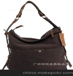 廠家直銷供應批發(fā)帆布配真皮女包 加工中高檔女包 包來圖來樣加工